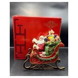Fitz & Floyd Regal Holiday Musical Santa in Sleigh