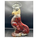 vtg decor rooster glass bottle peppers & vinegar