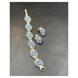 vtg Lisner Aurora Borealis rhinestone bracelet