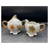 Vintage porcelain cream and sugar