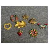Vintage brooches costume jewelry
