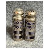 Vintage cobalt blue & silver tone s&P