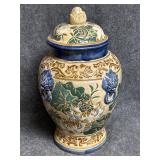 Antique Ceramic Pottery Vase Lion Handles