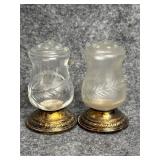 Weighted Sterling base salt & pepper shakers