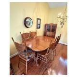 Vintage dining table pressed-back dining chair