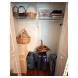 Closet lot baskets luggage hamper