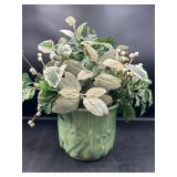 Vintage McCoy Pottery Green Leaf Pattern Planter