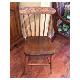 Small vintage solid wood spindle-back chair