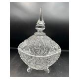 vintage footed covered candy Dish