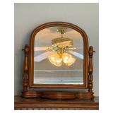 vintage wooden swivel dresser Shaving mirror