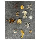 Vintage brooches many signed