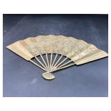 vintage solid brass decorative folding hand fan