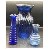 Cobalt blue vases