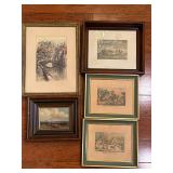 Vintage framed prints