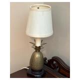 Small vintage brass pineapple accent lamp