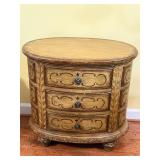 oval three-drawer chest
