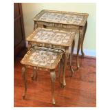(See below) vtg Italian Florentine nesting tables