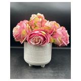 Pot with faux flowers