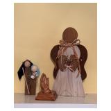 Angel nativity & praying hands