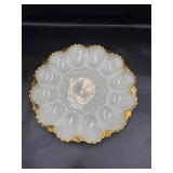 vtg Anchor Hocking milk Glass Deviled Egg Plate