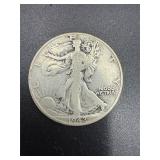 1942 Walking Liberty Half Dollar 90% silver
