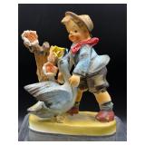 Vintage Royal Japan young boy w goose