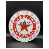 Broken cracked glass Texaco Gasoline Motor Oil