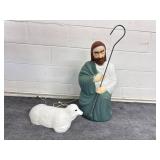 Vintage Empire Blow Mold Shepherd & Sheep Nativity