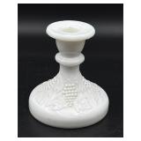 LE SMITH MILK GLASS CANDLE HOLDER