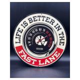 Modern metal sign Life is better in the fast lane