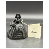 VTG BOYD CRYSTAL ART GLASS colonial woman XENIA