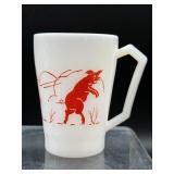 1940s Hazel Atlas Three Little Pigs Milk Glass