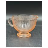 Hazel Atlas Florentine Pink creamer depression