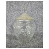 Sunflower  Sandwich Glass Cookie Jar