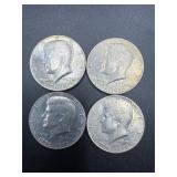 4- 1776-1976 Bicentennial Kennedy Half Dollars