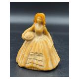 BOYD GLASS slag glass COLONIAL LADY FIGURINE