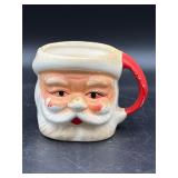 vintage ceramic Santa Claus face mug