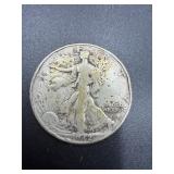 1942 Walking Liberty Half Dollar coin 90% silver