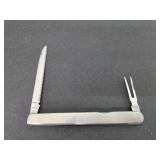 Melon tester knife with fork