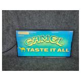 Camel cigarettes light up hanging advertising sign