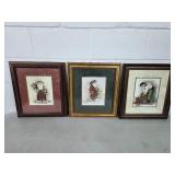 Peggy Abrams Christmas santa framed wall decor