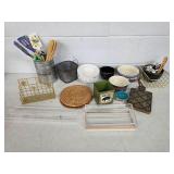 Kitchen lot bowls utensils and more