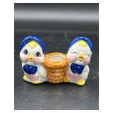 Kitschy Anthropomorphic Chicks Toothpick Holder