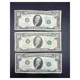 Series 1969 C $10 US currency