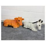 vintage blow mold Christmas nativity animals