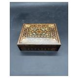 Syrian Persian Inlaid Mosaic Wooden Trinket Box