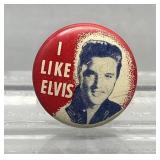 1956 Green Duck I Like Elvis Pinback Button