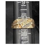 4.1g 10kt Gold & Diamond Ring 'Dad' Sz 10.5