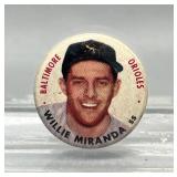 1956 Topps Willie Miranda Pinback Button