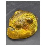 Blenko Tangerine Crystal Ladybug Paperweight - S12